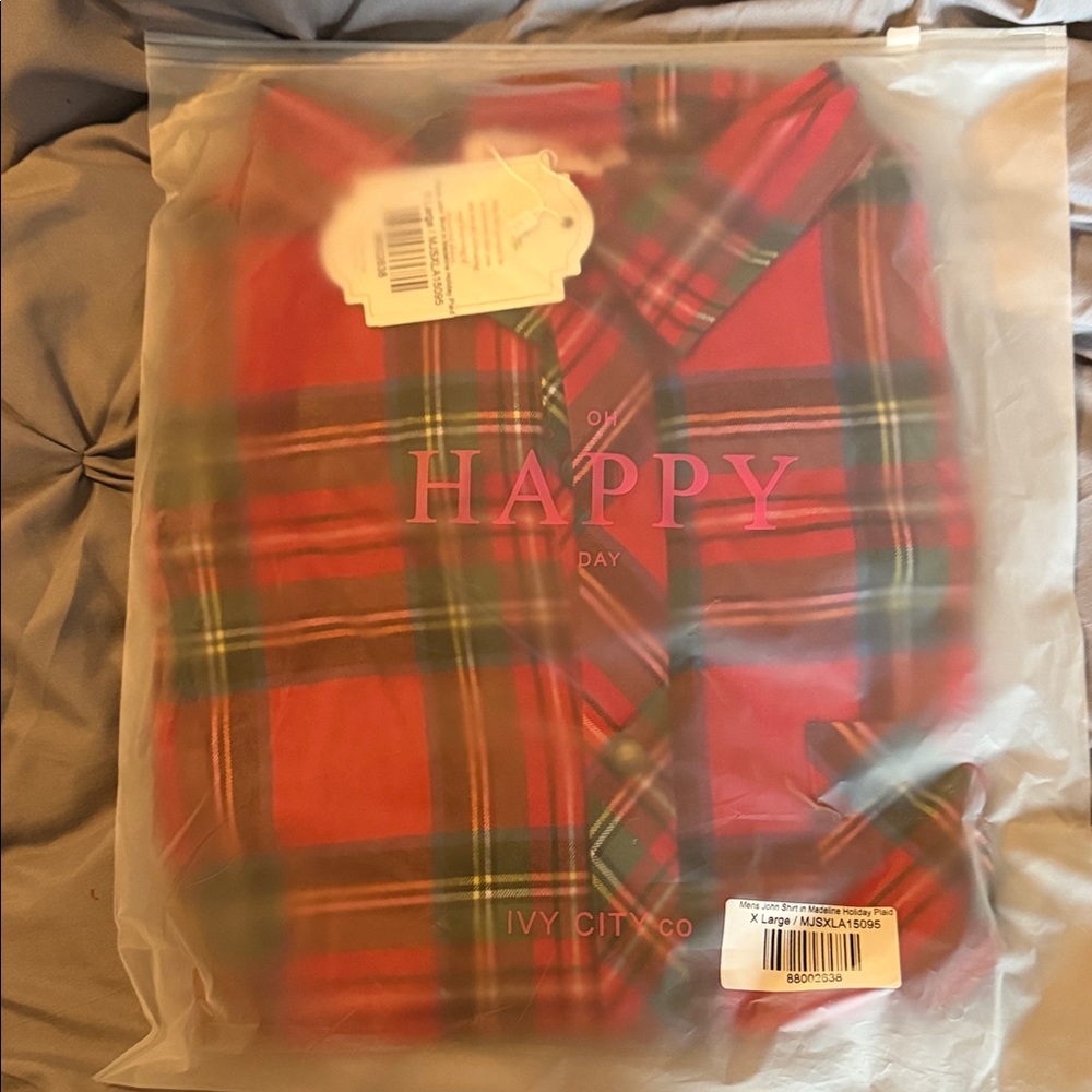 Ivy City Co Vibrant Red Plaid Shirt